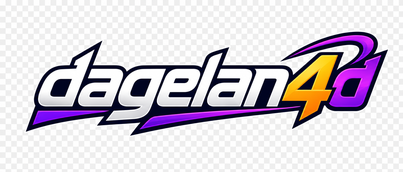 Logo dagelan4d bernuansa neon ungu